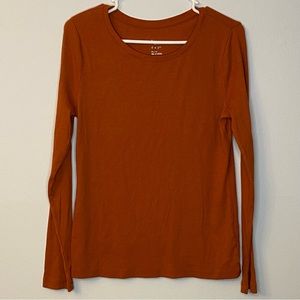 Knox Rose flower child leggings boot cut new day long sleeve ribbed tee size M